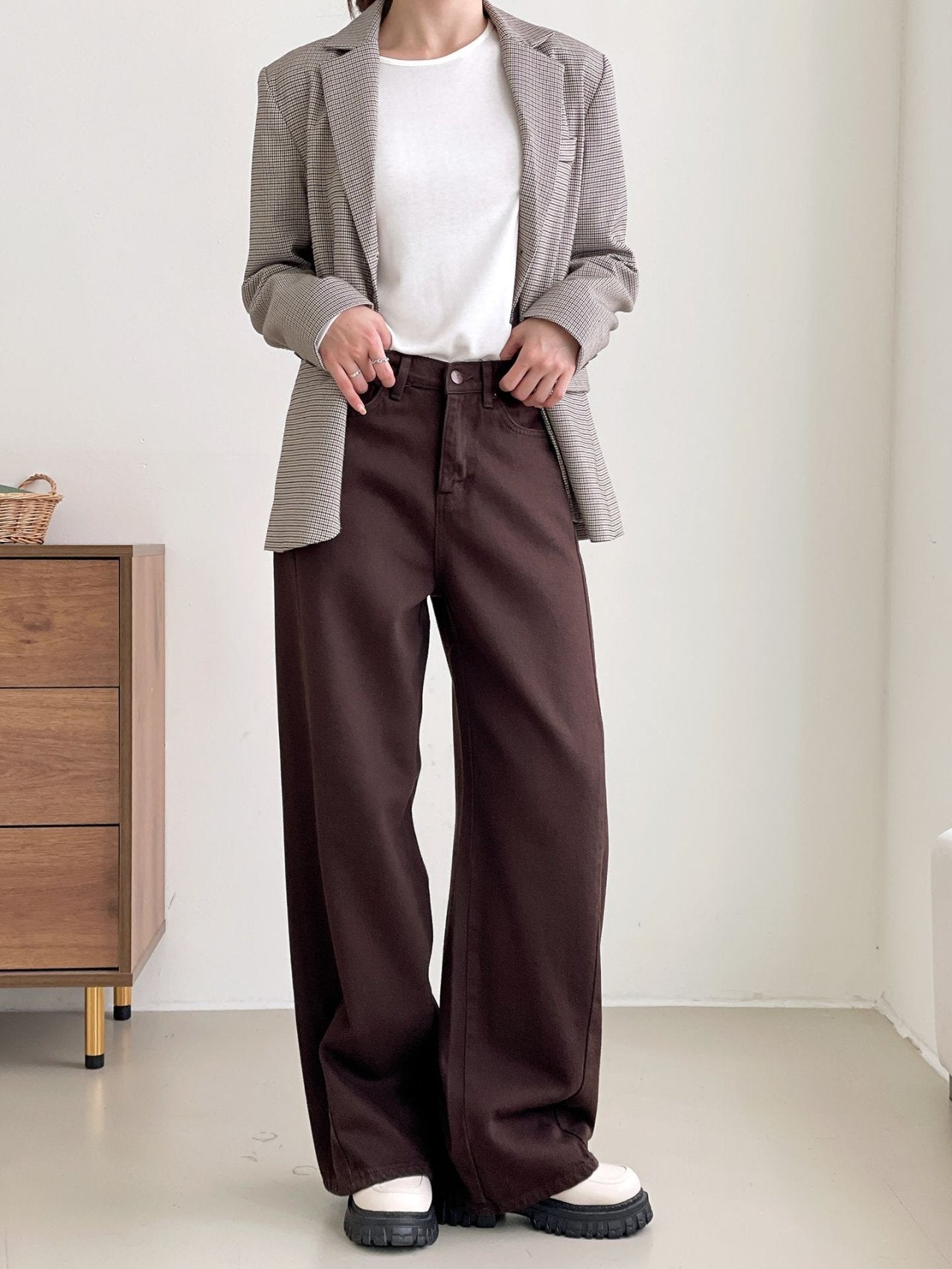 ✨️NEW ARRIVAL✨️🌿PREMIUM No.527 AUTUMN POP RING YARN SECRET BANDING WIDE PANTS