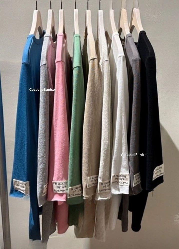 🌿HIGHLY RECOMMENDED| Premium Twisted Cotton Raw Hem Tee | Korean 3/4 Sleeve Top | Lightweight Relaxed Fit Shirt | Women's Everyday Essential