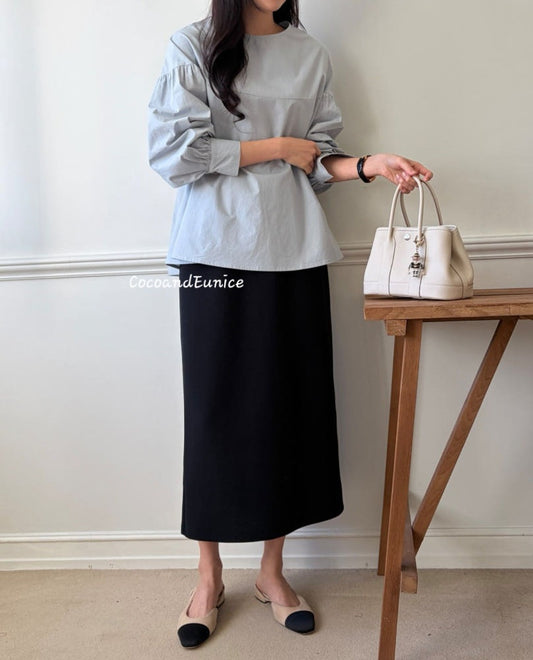 ๐ฟ Half-Banded Sleeve Cotton Blouse