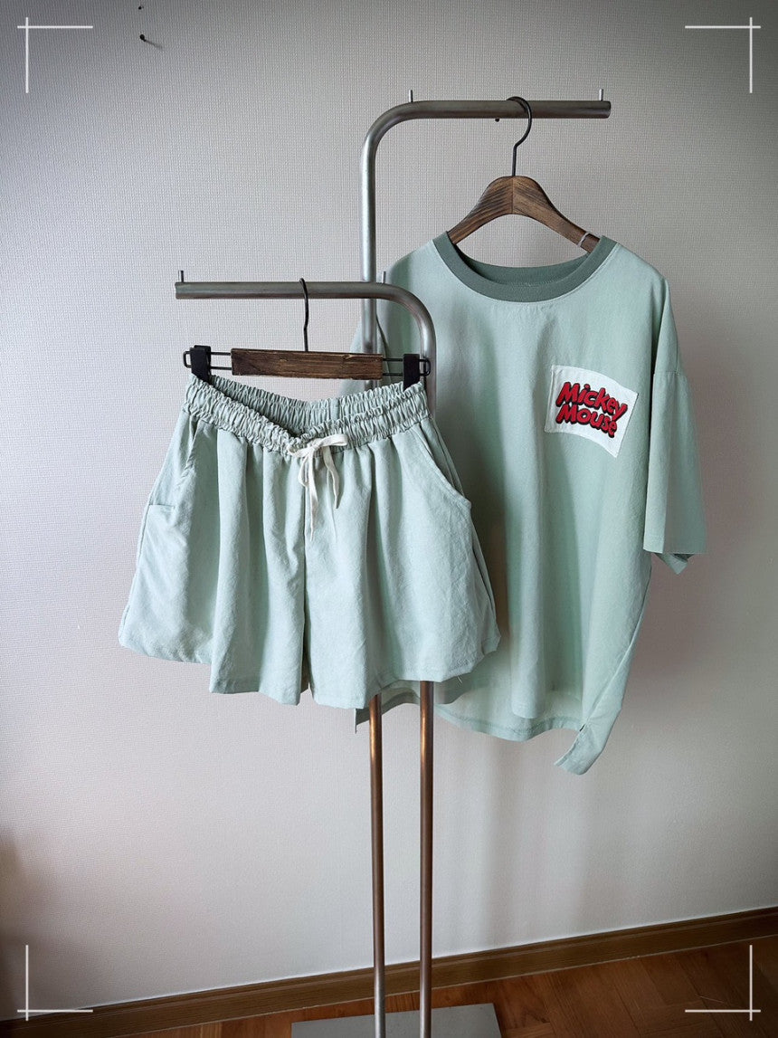Mickey Boxy Top & Shorts Set