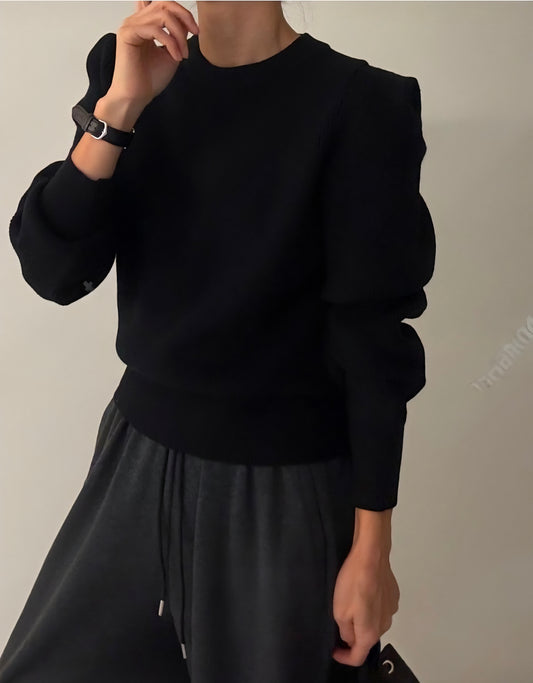 Elegant shoulder up knit