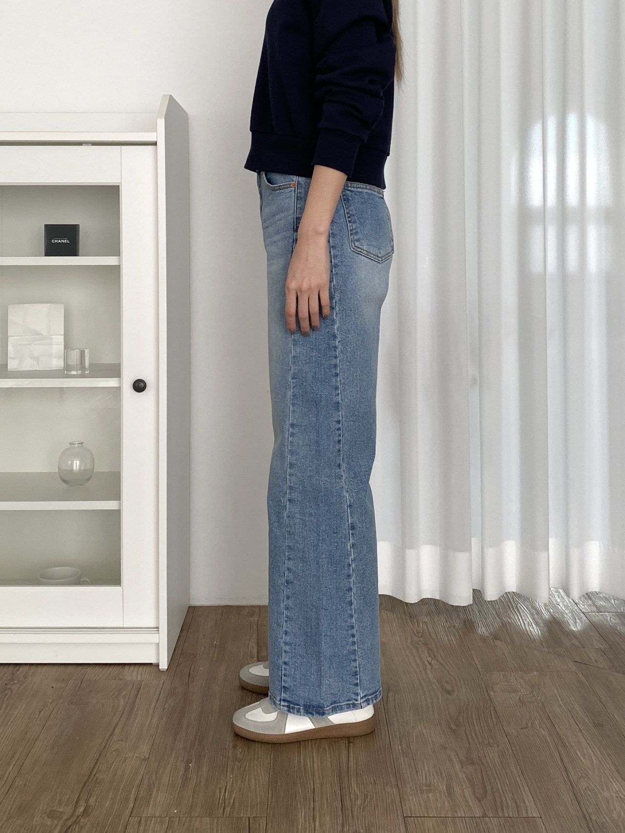 517 Premium Secret Waistband Diagonal Seam Wide Straight Jeans