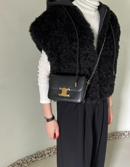 🌿Reversible Eco-Fur Shearling Hooded Padded Zipup Vest