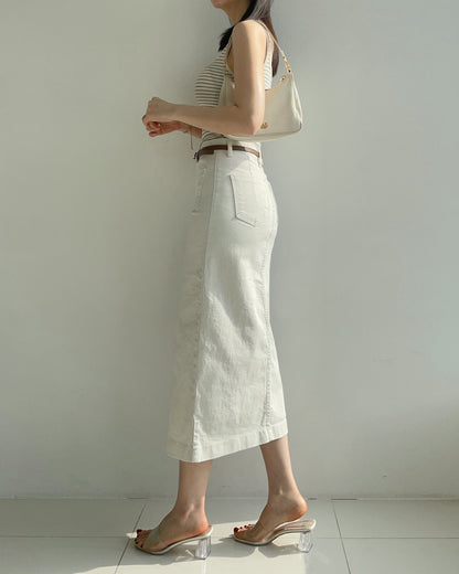 🌿 NO.300 Cotton Front Pocket Skirt