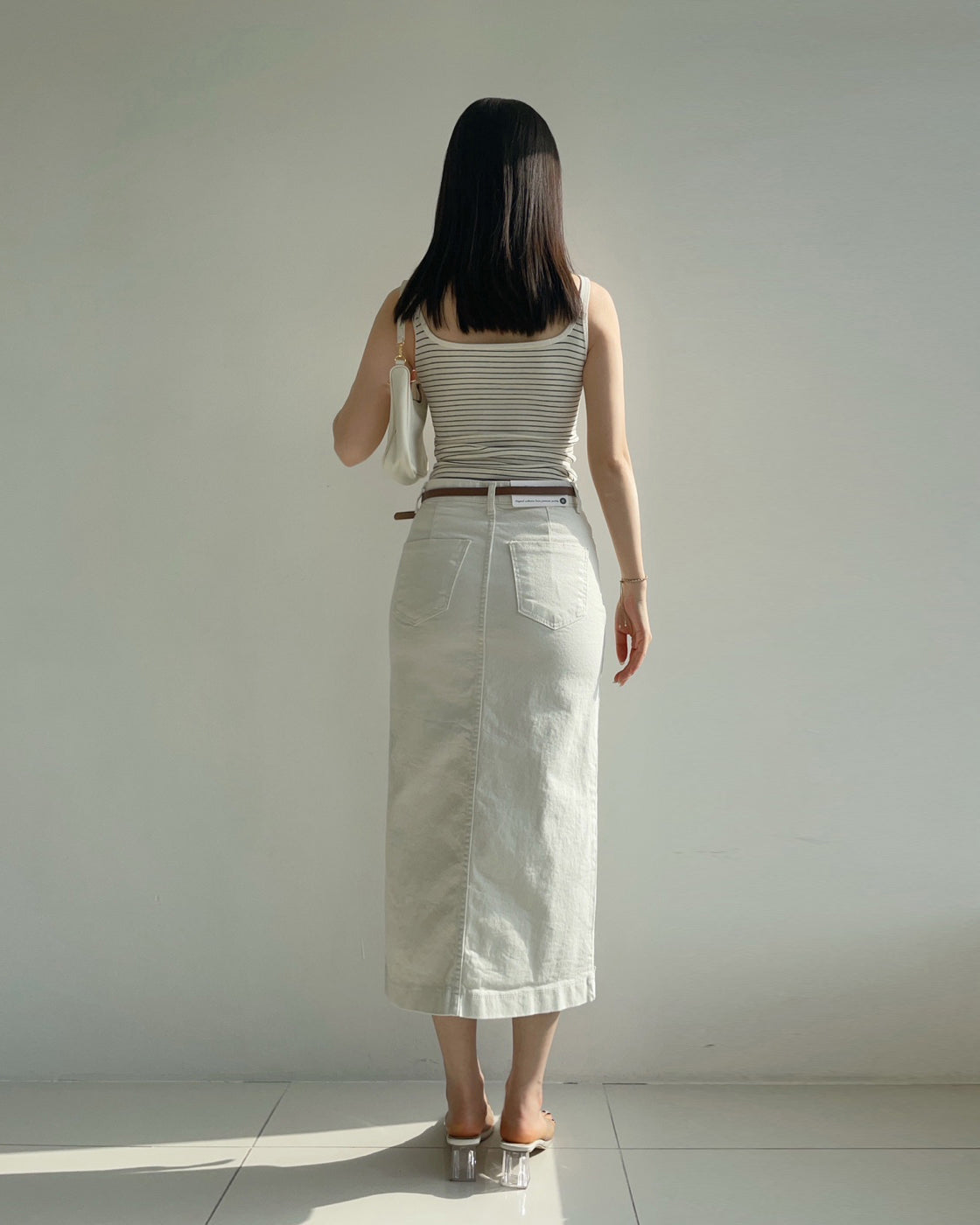 🌿 NO.300 Cotton Front Pocket Skirt