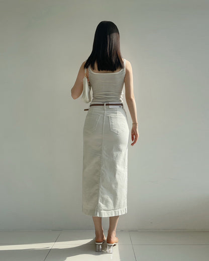 🌿 NO.300 Cotton Front Pocket Skirt
