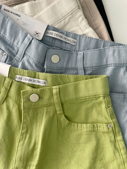 🌿 No.307 Cotton Wide Straight Pants