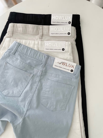 🌿 NO.301 Cotton Straight Pants (Relaxed Straight Fit)