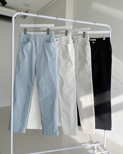 🌿 NO.301 Cotton Straight Pants (Relaxed Straight Fit)