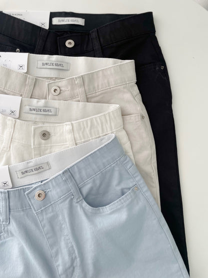 🌿 NO.301 Cotton Straight Pants (Relaxed Straight Fit)