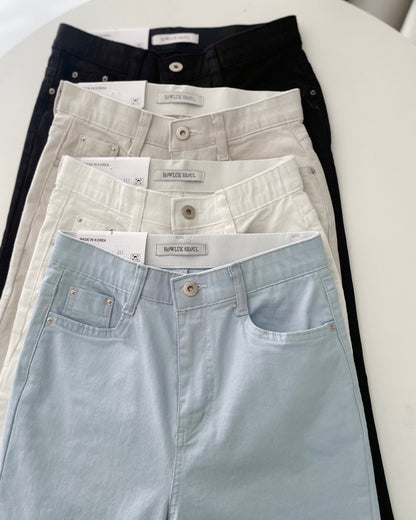 🌿 NO.301 Cotton Straight Pants (Relaxed Straight Fit)