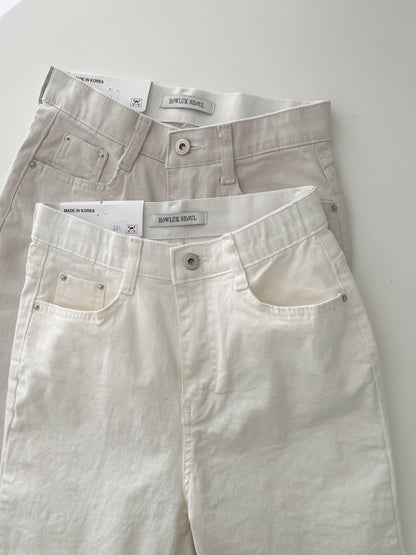 🌿 NO.301 Cotton Straight Pants (Relaxed Straight Fit)