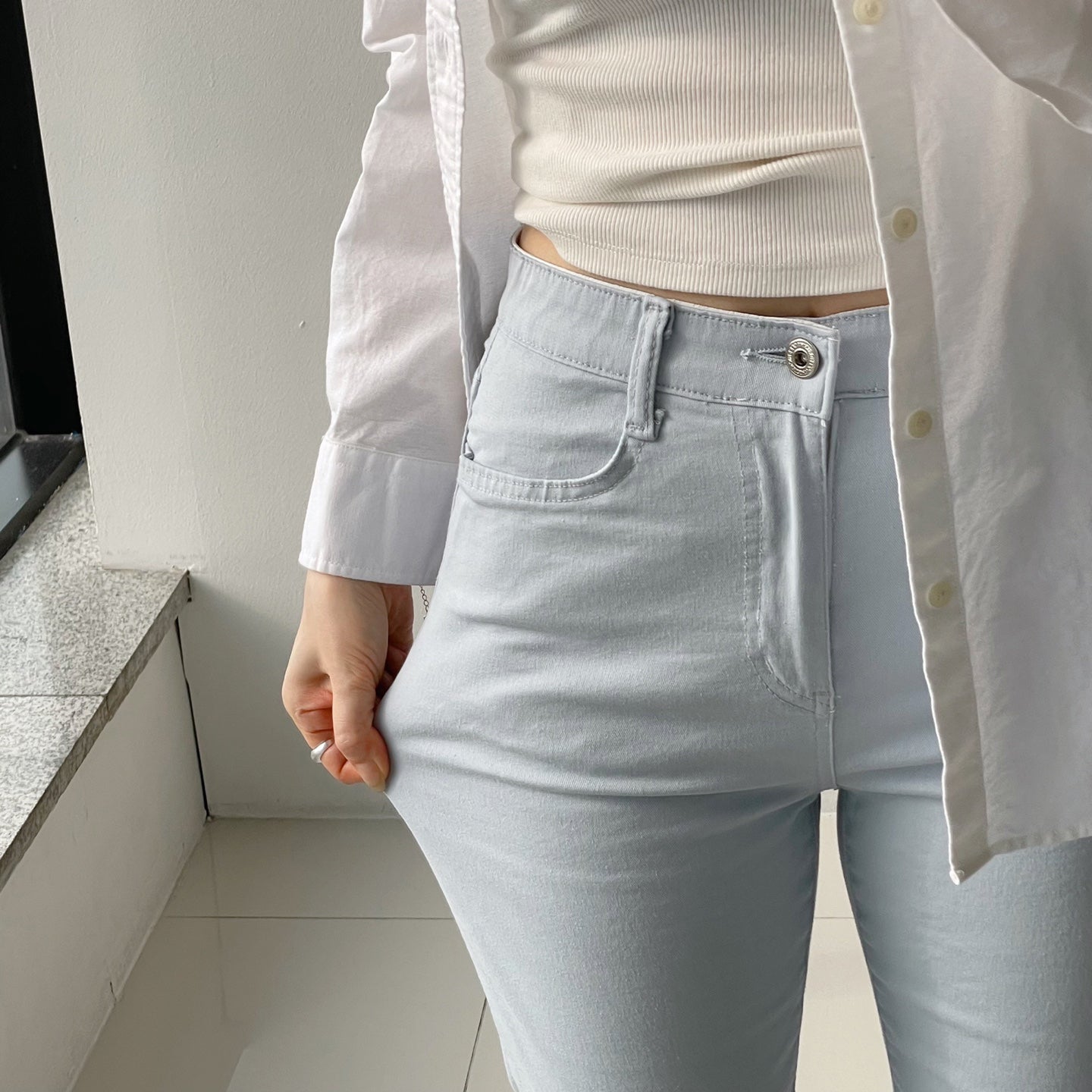 🌿 NO.301 Cotton Straight Pants (Relaxed Straight Fit)