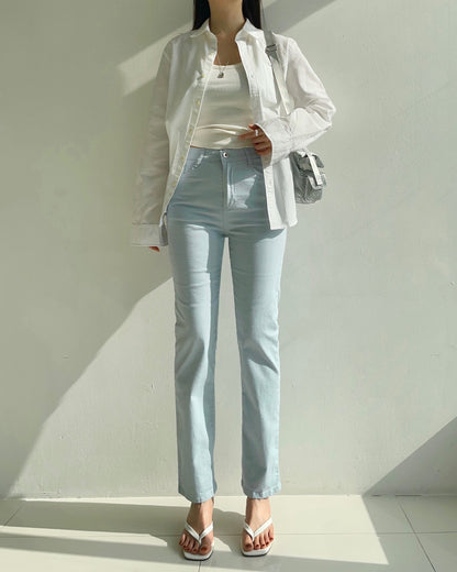 🌿 NO.301 Cotton Straight Pants (Relaxed Straight Fit)