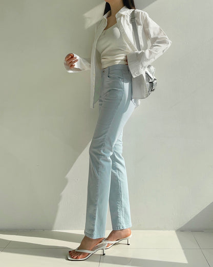 🌿 NO.301 Cotton Straight Pants (Relaxed Straight Fit)