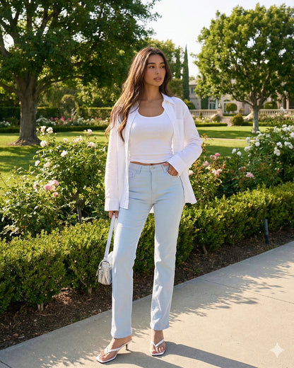 🌿 NO.301 Cotton Straight Pants (Relaxed Straight Fit)