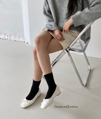 🌿 Like Lambskin Eco Leather Flat Shoes_12COLORS