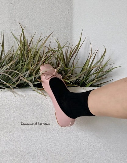 🌿 Like Lambskin Eco Leather Flat Shoes_12COLORS