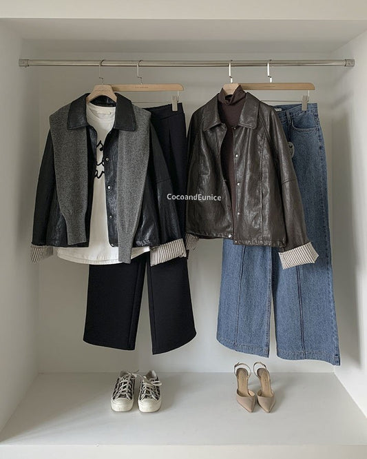 ✨️NEW ARRIVAL✨️ 🌿 Vegan Leather Drawstring Jacket [Brand-Level Production]