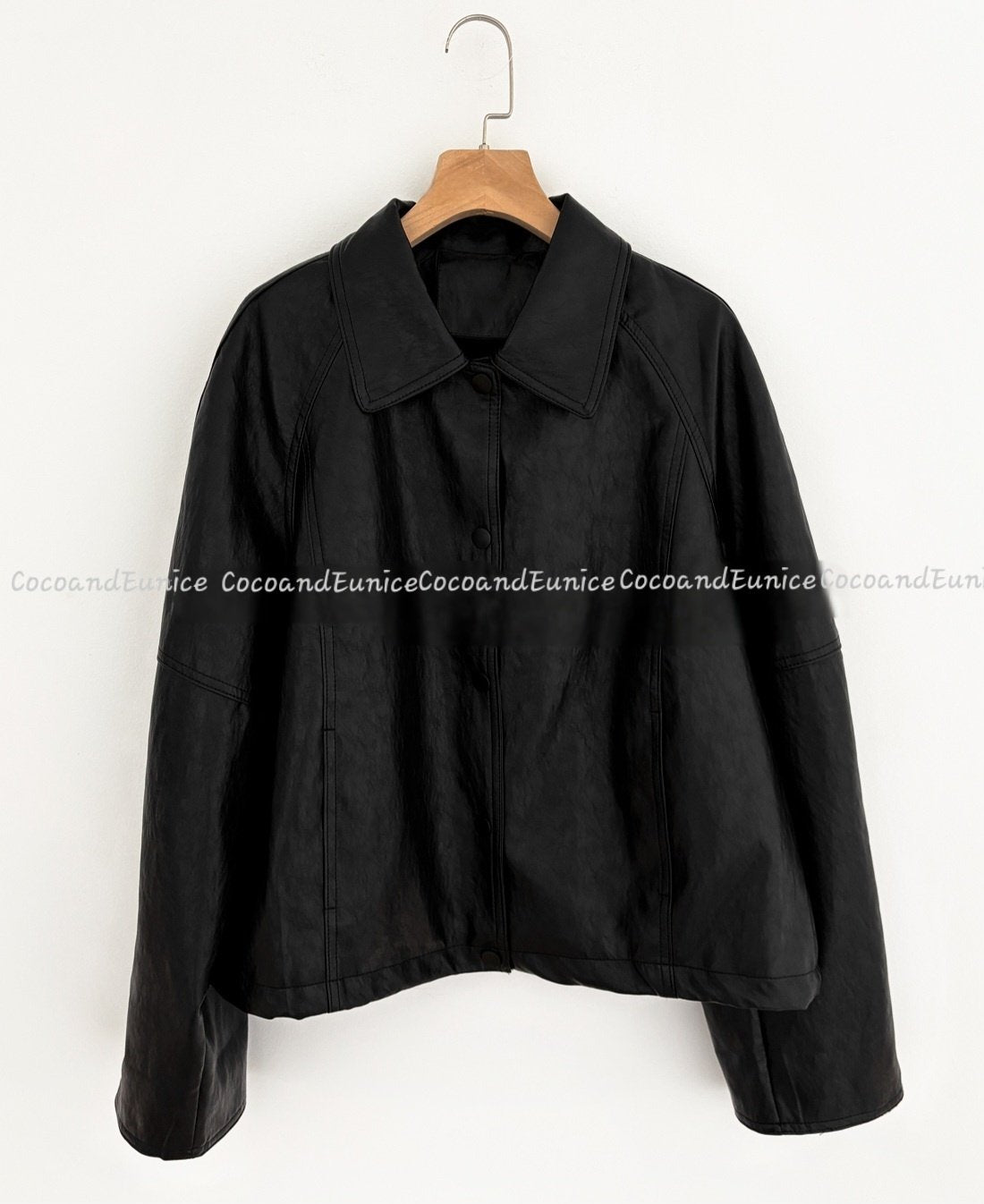 ✨️NEW ARRIVAL✨️ 🌿 Vegan Leather Drawstring Jacket [Brand-Level Production]