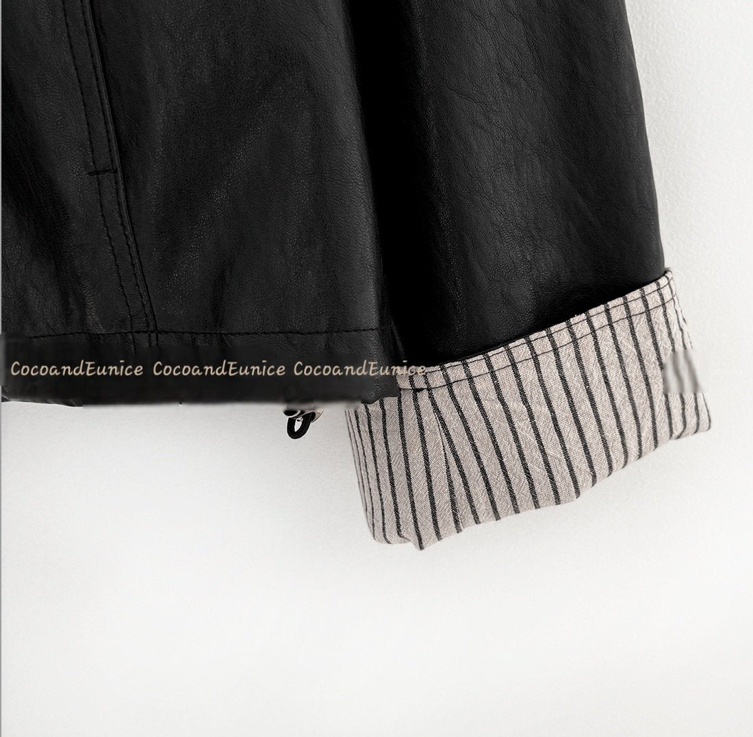 ✨️NEW ARRIVAL✨️ 🌿 Vegan Leather Drawstring Jacket [Brand-Level Production]
