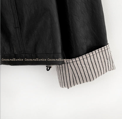 ✨️NEW ARRIVAL✨️ 🌿 Vegan Leather Drawstring Jacket [Brand-Level Production]