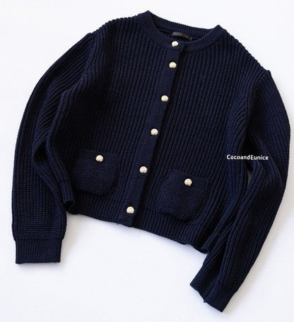 ✨️NEW ARRIVAL / RESTOCK OPEN!✨️ 🌿Gold Button Seed Stitch Knit Cardigan