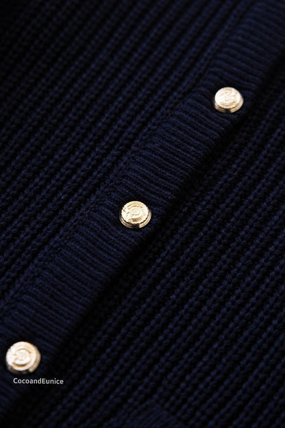 ✨️NEW ARRIVAL / RESTOCK OPEN!✨️ 🌿Gold Button Seed Stitch Knit Cardigan