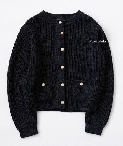 ✨️NEW ARRIVAL / RESTOCK OPEN!✨️ 🌿Gold Button Seed Stitch Knit Cardigan