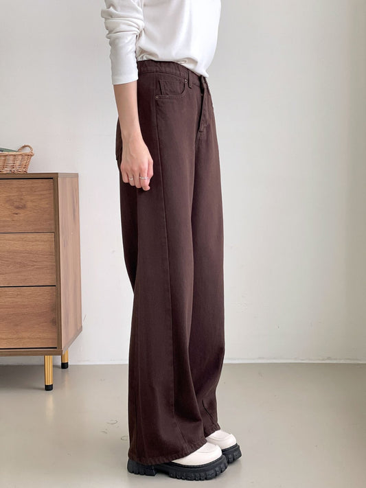 ✨️NEW ARRIVAL✨️🌿PREMIUM No.527 AUTUMN POP RING YARN SECRET BANDING WIDE PANTS