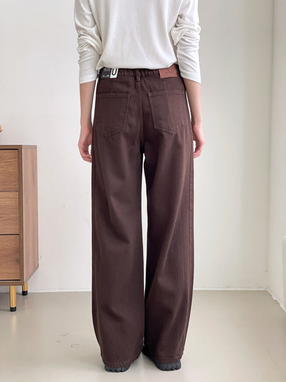 ✨️NEW ARRIVAL✨️🌿PREMIUM No.527 AUTUMN POP RING YARN SECRET BANDING WIDE PANTS