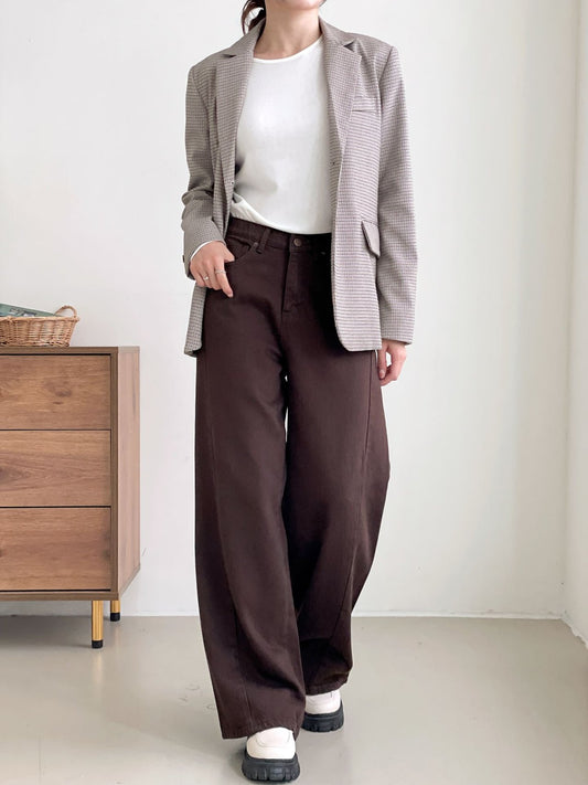 ✨️NEW ARRIVAL✨️🌿PREMIUM No.527 AUTUMN POP RING YARN SECRET BANDING WIDE PANTS
