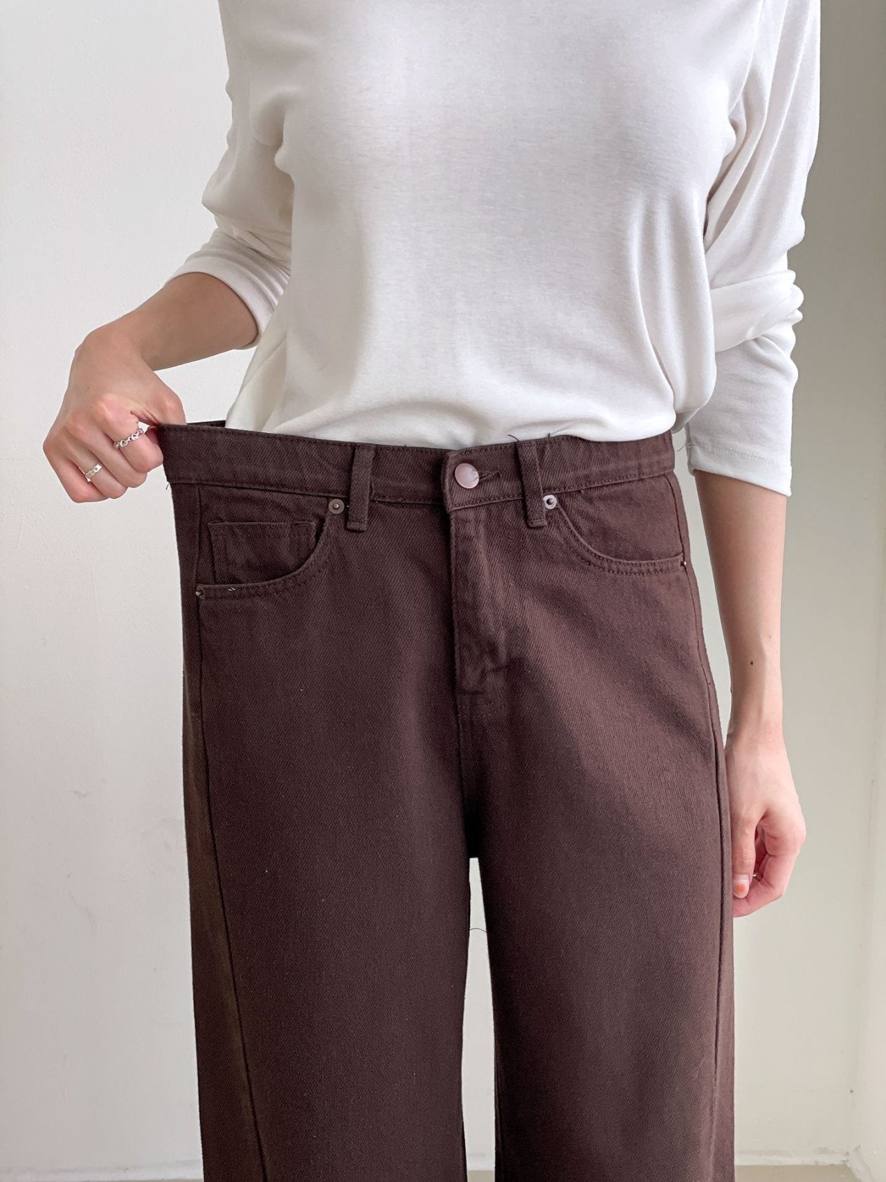 ✨️NEW ARRIVAL✨️🌿PREMIUM No.527 AUTUMN POP RING YARN SECRET BANDING WIDE PANTS