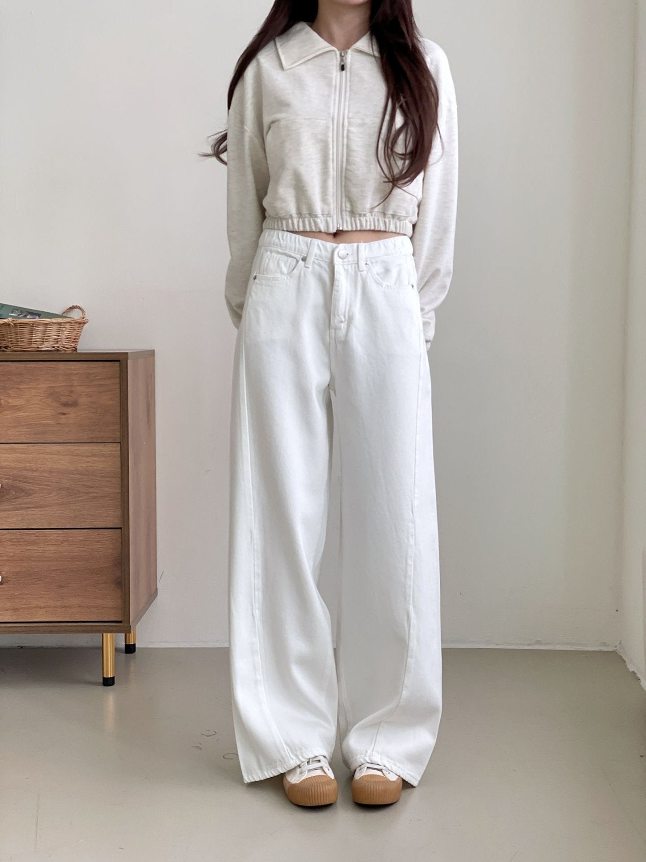 ✨️NEW ARRIVAL✨️🌿PREMIUM No.527 AUTUMN POP RING YARN SECRET BANDING WIDE PANTS