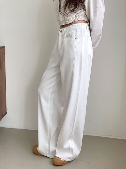 ✨️NEW ARRIVAL✨️🌿PREMIUM No.527 AUTUMN POP RING YARN SECRET BANDING WIDE PANTS