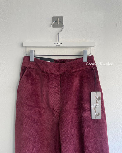 No.360 Tencel Corduroy Fleece Crop Straight Pants