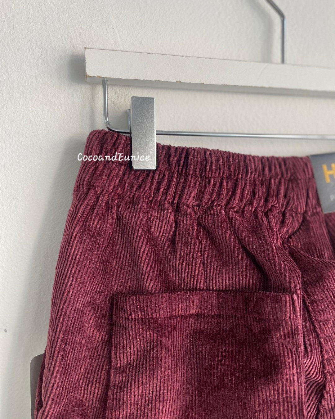 No.360 Tencel Corduroy Fleece Crop Straight Pants