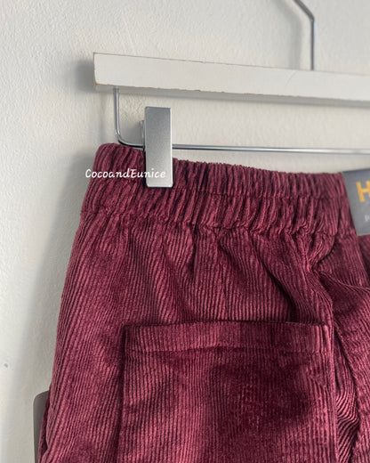 No.360 Tencel Corduroy Fleece Crop Straight Pants