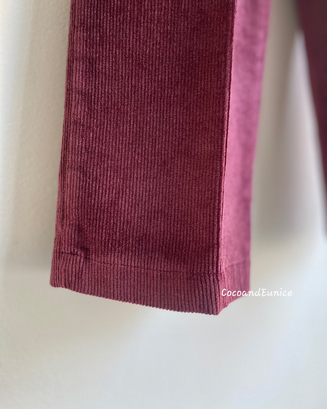 No.360 Tencel Corduroy Fleece Crop Straight Pants