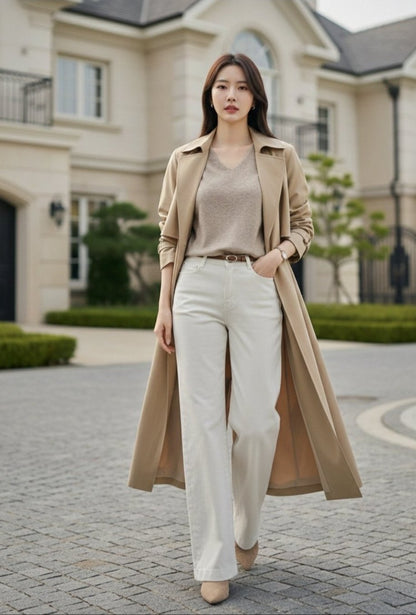 🌿 No.307 Cotton Wide Straight Pants