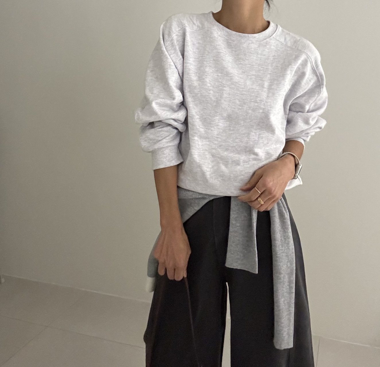 🌿 26SS Panel Line Sweatshirt