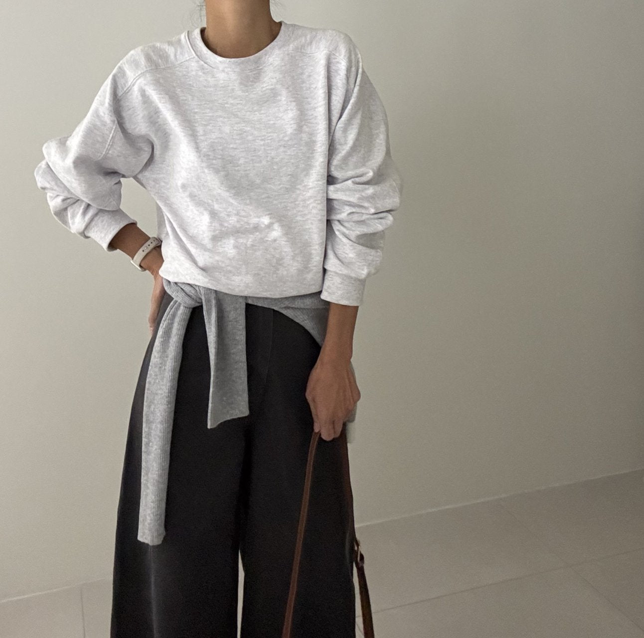 🌿 26SS Panel Line Sweatshirt