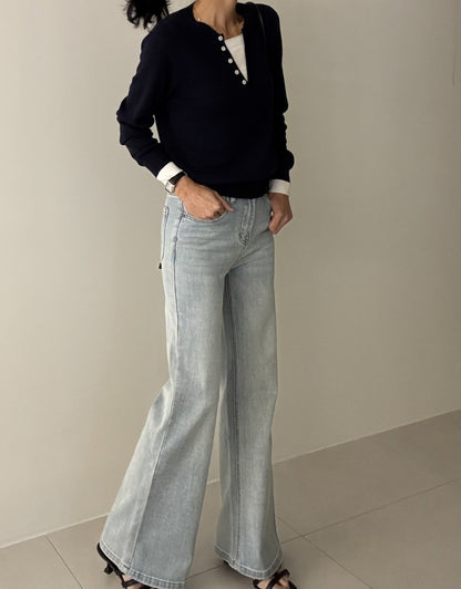 🌿 26SS Semi Bootcut Jeans