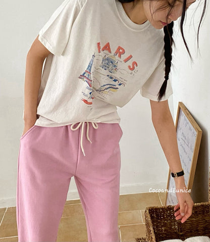 🌿 Washed Cotton Paris Graphic Tee