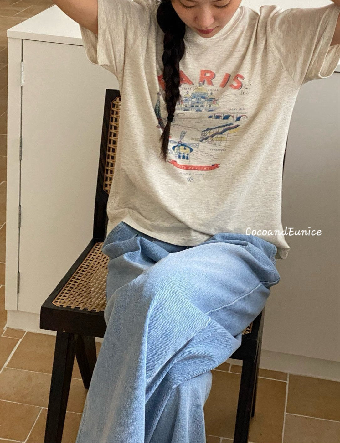 🌿 Washed Cotton Paris Graphic Tee