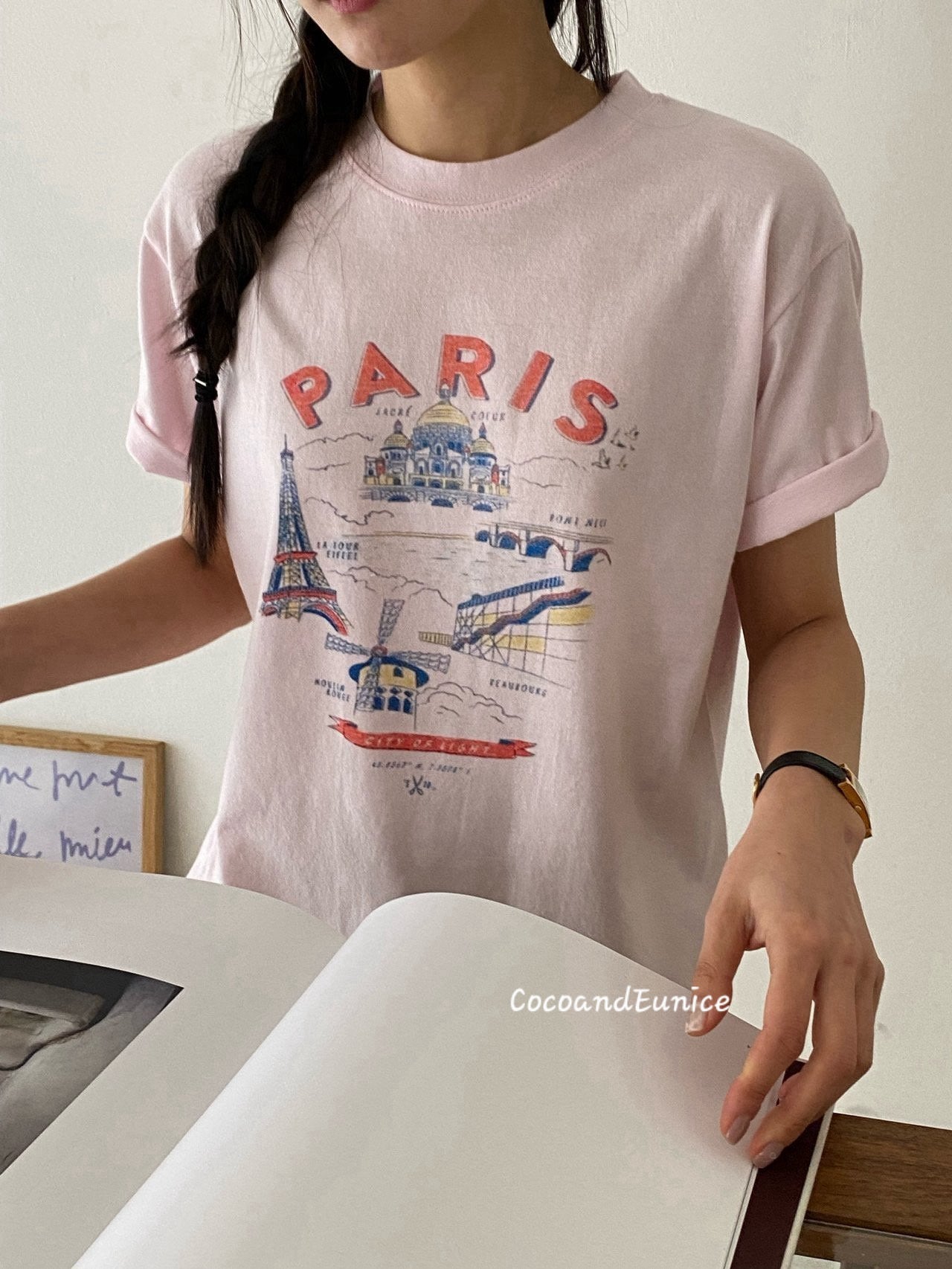 🌿 Washed Cotton Paris Graphic Tee
