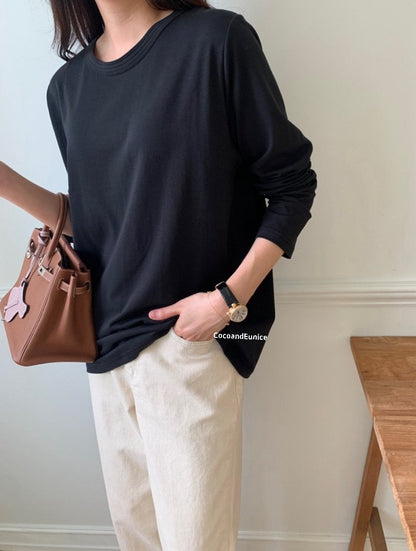 🌿 Multi-Stitch Long Sleeve Tee