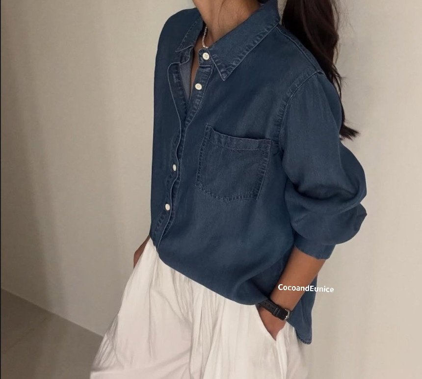 🌿 Soft Tencel Denim Shirt (Made in🇰🇷)