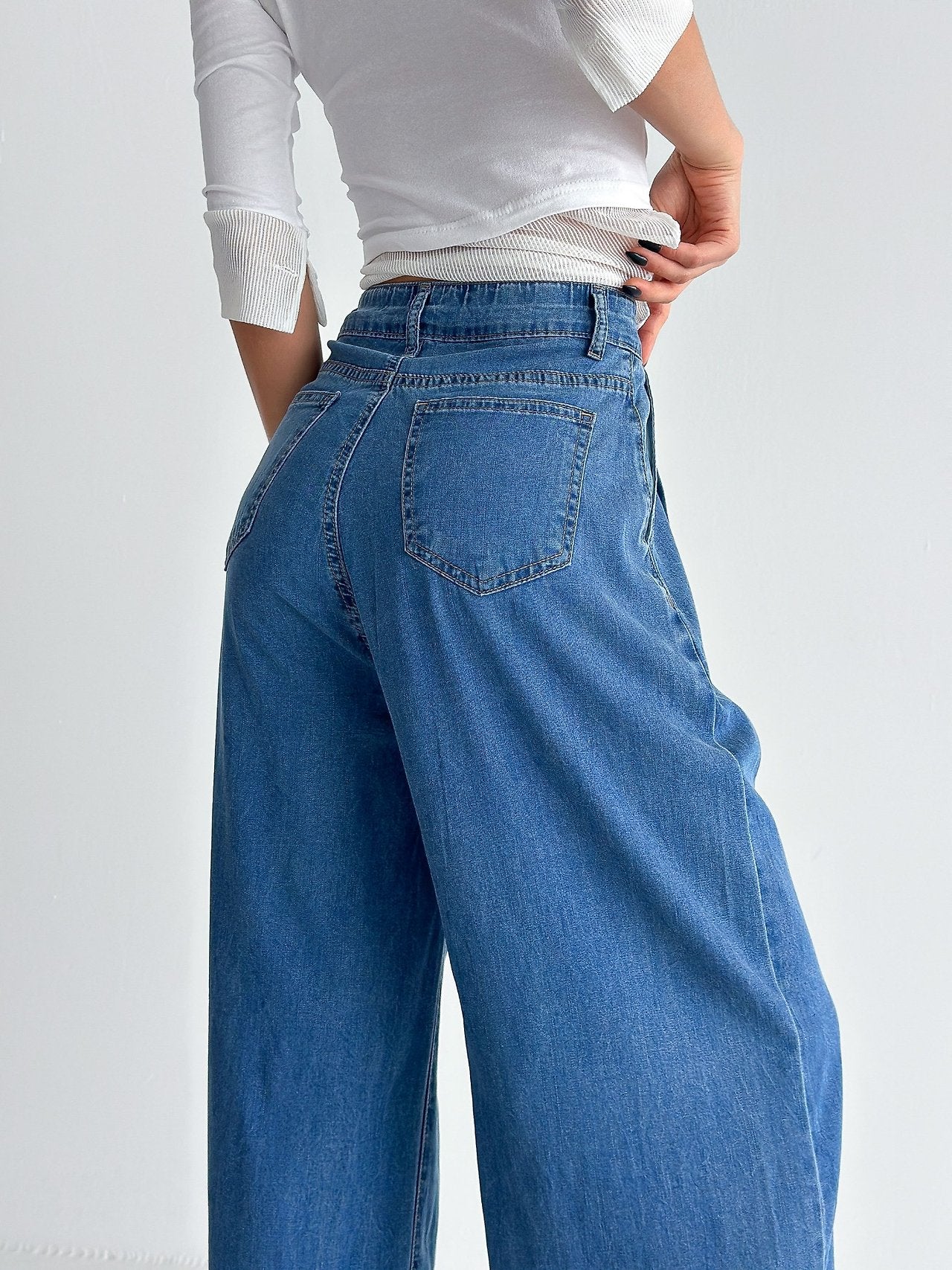 🌿No.4071 | Korean Tencel Wide Leg Pants, Two-Tuck Lightweight Summer Trousers (3 Length Options)