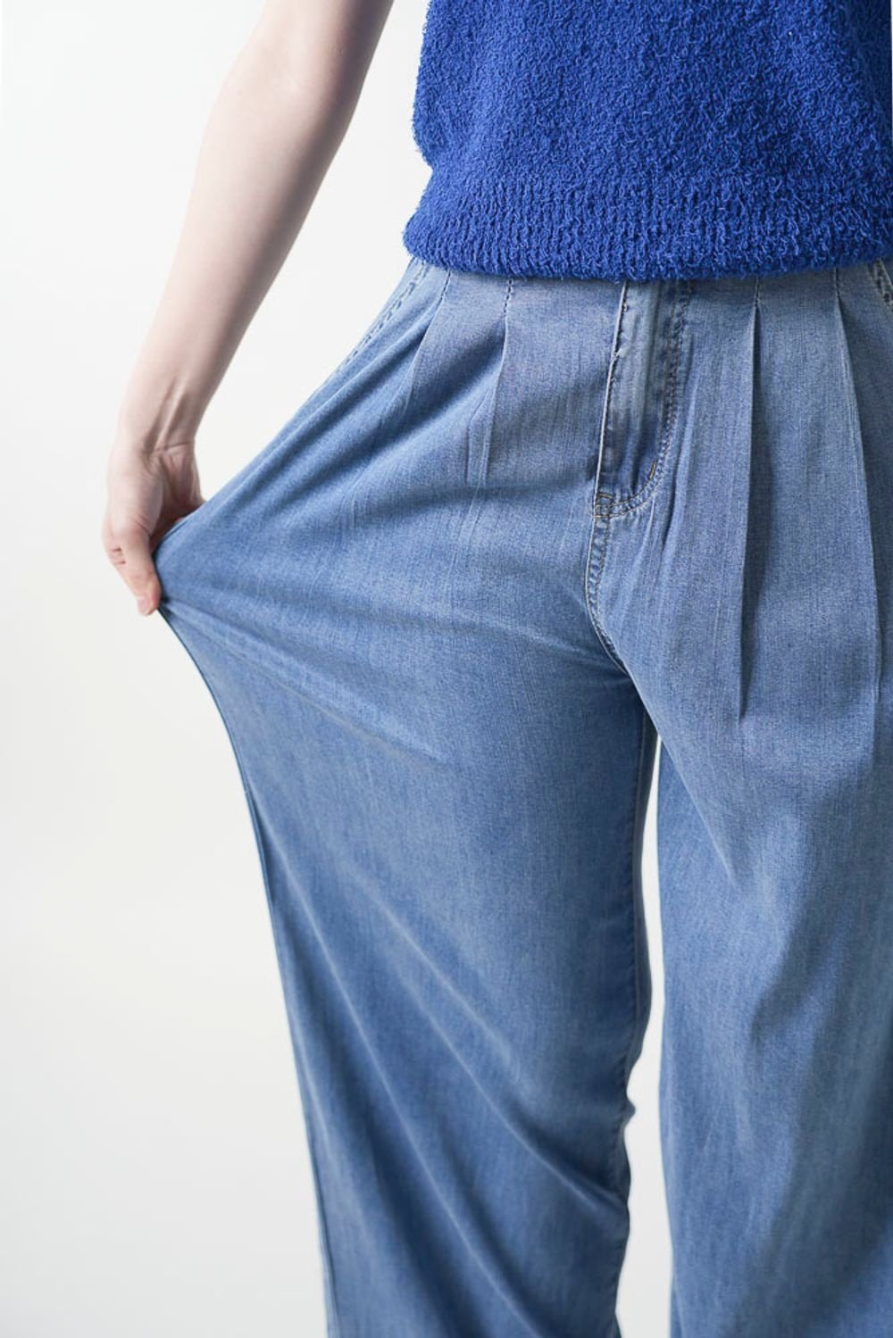 🌿No.4071 | Korean Tencel Wide Leg Pants, Two-Tuck Lightweight Summer Trousers (3 Length Options)